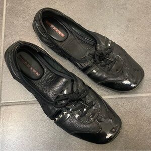 Vintage Sporty Prada Ballet Flats Black